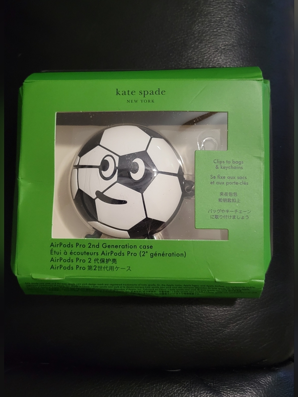 Kate Spade "Kickoff" Soccer Ball AirPods Pro 2nd Gen Case